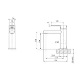 Phoenix Vivid Slimline Oval Basin Mixer Brushed Nickel